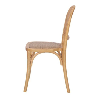 Chaise tapissée style contemporain, idéale pour brasseries et restaurants. Conçue pour un usage professionnel en intérieur.