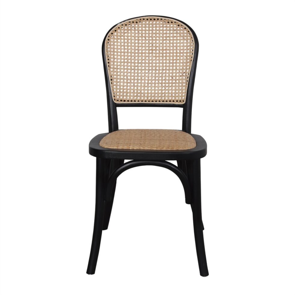 Chaise tapissée style contemporain, idéale pour brasseries et restaurants. Conçue pour un usage professionnel en intérieur.