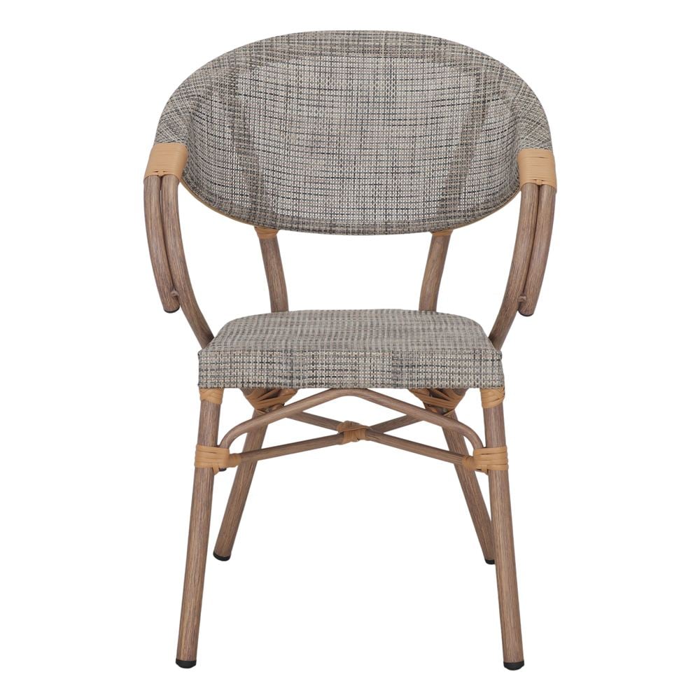 Chaise tapissée style contemporain, idéale pour brasseries et restaurants. Conçue pour un usage professionnel en intérieur.
