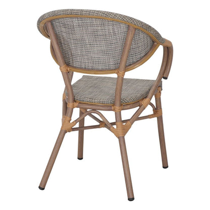 Chaise tapissée style contemporain, idéale pour brasseries et restaurants. Conçue pour un usage professionnel en intérieur.
