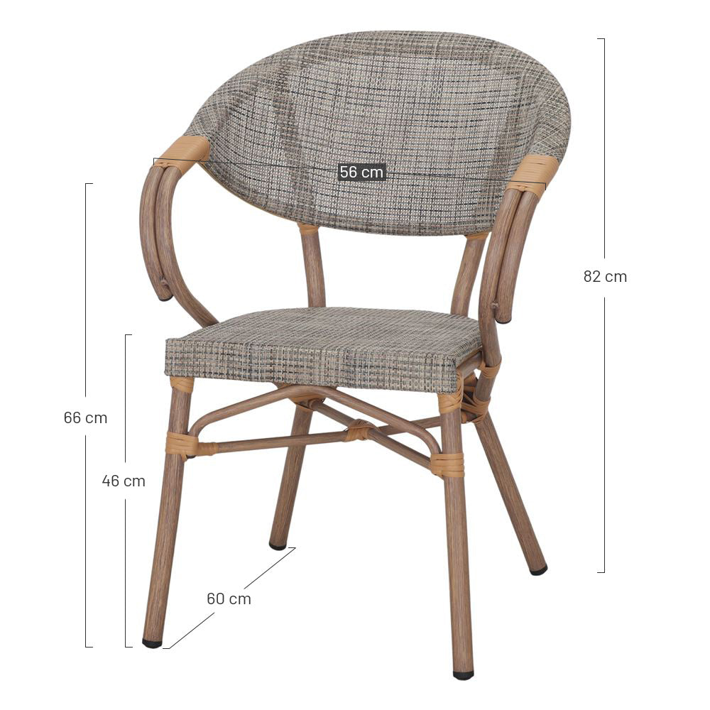 Chaise tapissée style contemporain, idéale pour brasseries et restaurants. Conçue pour un usage professionnel en intérieur.
