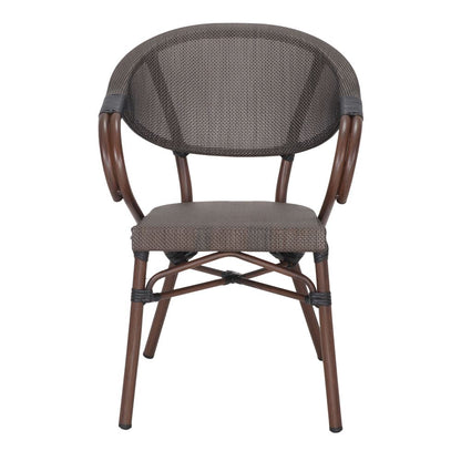 Chaise tapissée style contemporain, idéale pour brasseries et restaurants. Conçue pour un usage professionnel en intérieur.