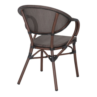 Chaise tapissée style contemporain, idéale pour brasseries et restaurants. Conçue pour un usage professionnel en intérieur.
