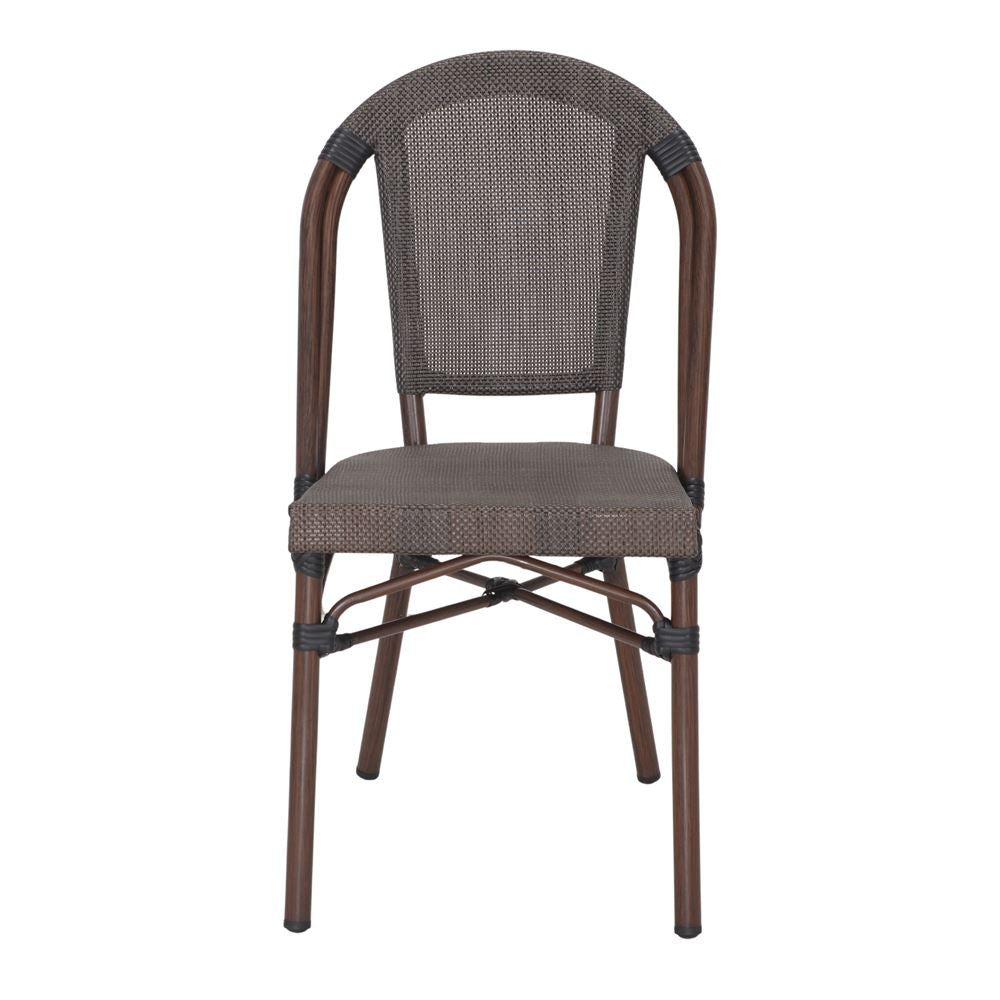 Chaise tapissée style contemporain, idéale pour brasseries et restaurants. Conçue pour un usage professionnel en intérieur.