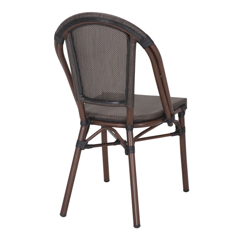 Chaise tapissée style contemporain, idéale pour brasseries et restaurants. Conçue pour un usage professionnel en intérieur.