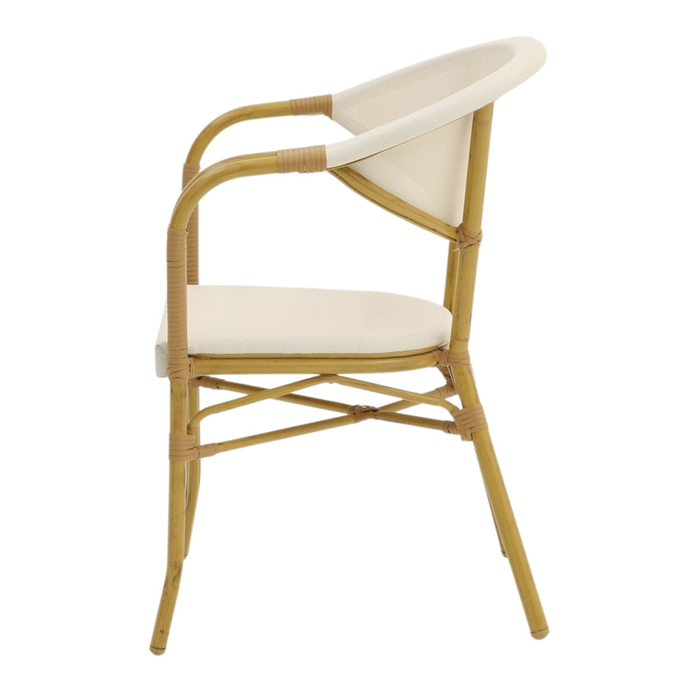 Chaise tapissée style contemporain, idéale pour brasseries et restaurants. Conçue pour un usage professionnel en intérieur.