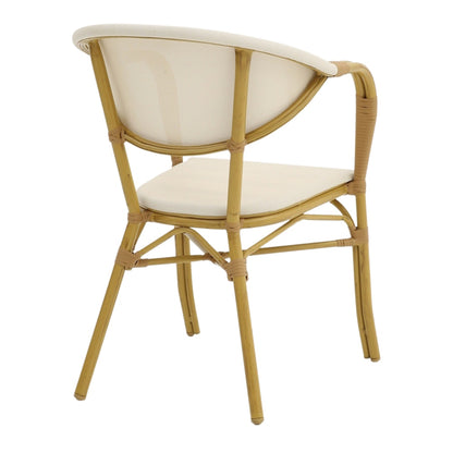 Chaise tapissée style contemporain, idéale pour brasseries et restaurants. Conçue pour un usage professionnel en intérieur.