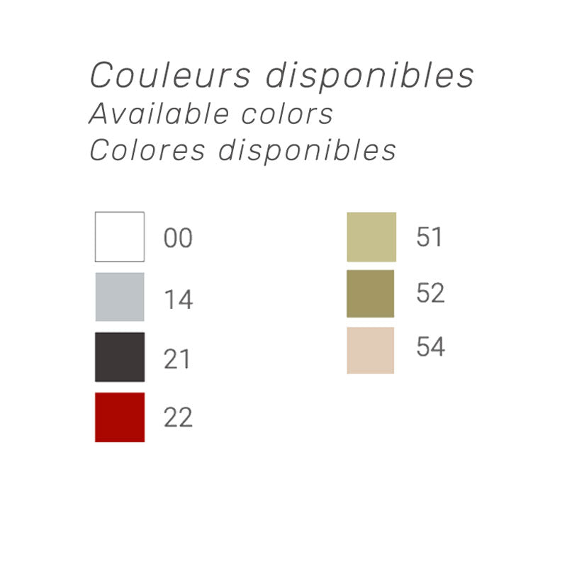 Couleurs disponibles pour les chaises de restaurant ISIDORA - mobilier extérieur terrasse RestooTab