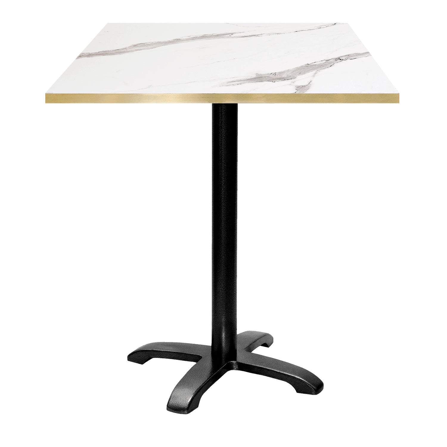 Mange-debout bazila carré 70x70cm marbre blanc laiton