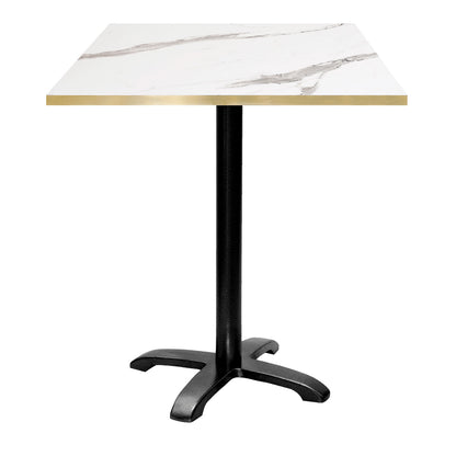 Mange-debout bazila carré 70x70cm marbre blanc laiton