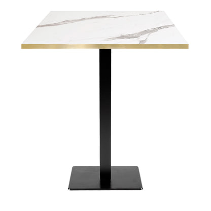 Mange-debout milan carré 70x70cm marbre blanc laiton