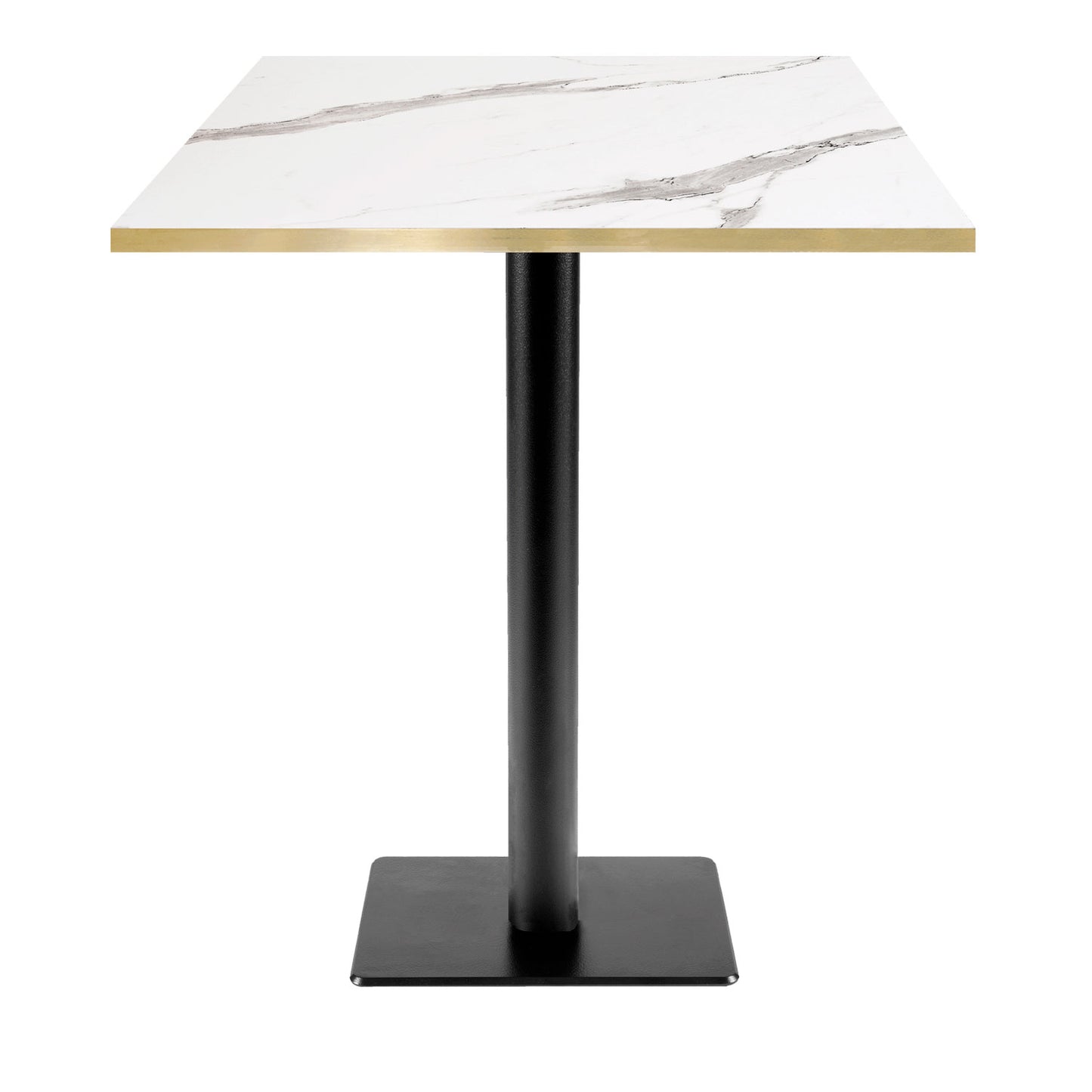 Mange-debout milan carré 70x70cm marbre blanc laiton