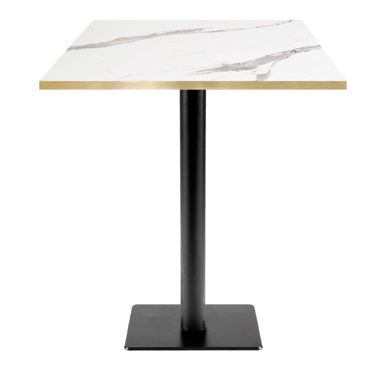 Mange-debout milan carré 70x70cm marbre blanc laiton