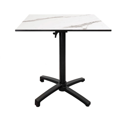 Table de terrasse Diabolo 70x70cm marbre blanc