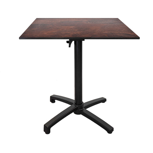 Table de terrasse Diabolo 70x70cm rouille roc