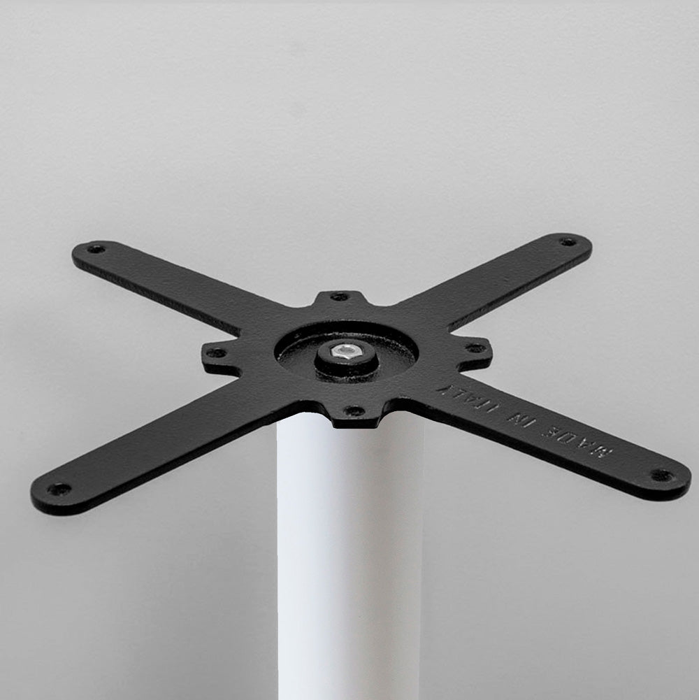 croix pied de table de restaurant blanc Round RestooTab