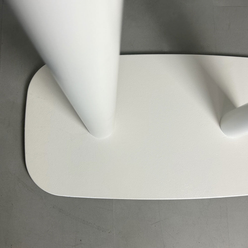 pied de table haute rectangulaire double de restaurant blanc Round RestooTab
