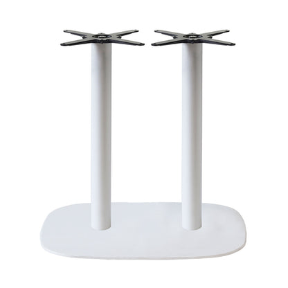 pied de table rectangulaire double de restaurant blanc Round RestooTab