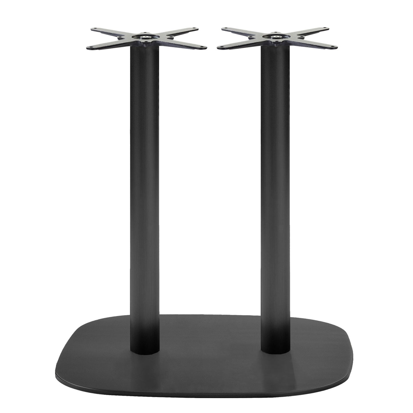 pied de table haute rectangulaire double de restaurant noir Round RestooTab