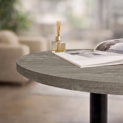 plateau de table sur mesure décor chêne pour restaurant bar et bistrot  avec pied de table noir.