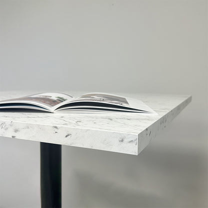 plateau de table sur mesure décor marbre blanc pour restaurant Restootab