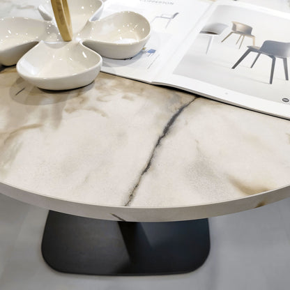 plateau de table sur mesure décor marbre Calcuta pour restaurant Restootab