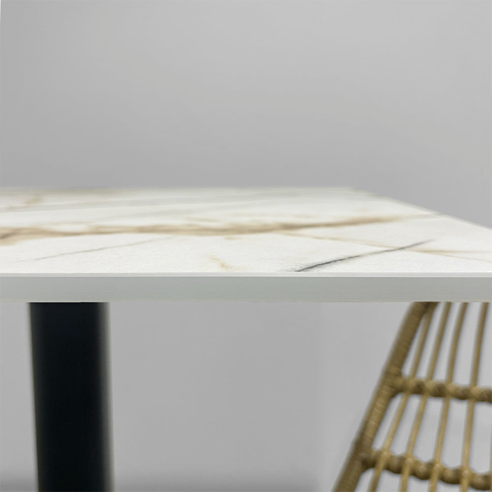 Plateau de table extérieur Calcuta (âme blanche) - Compact HPL