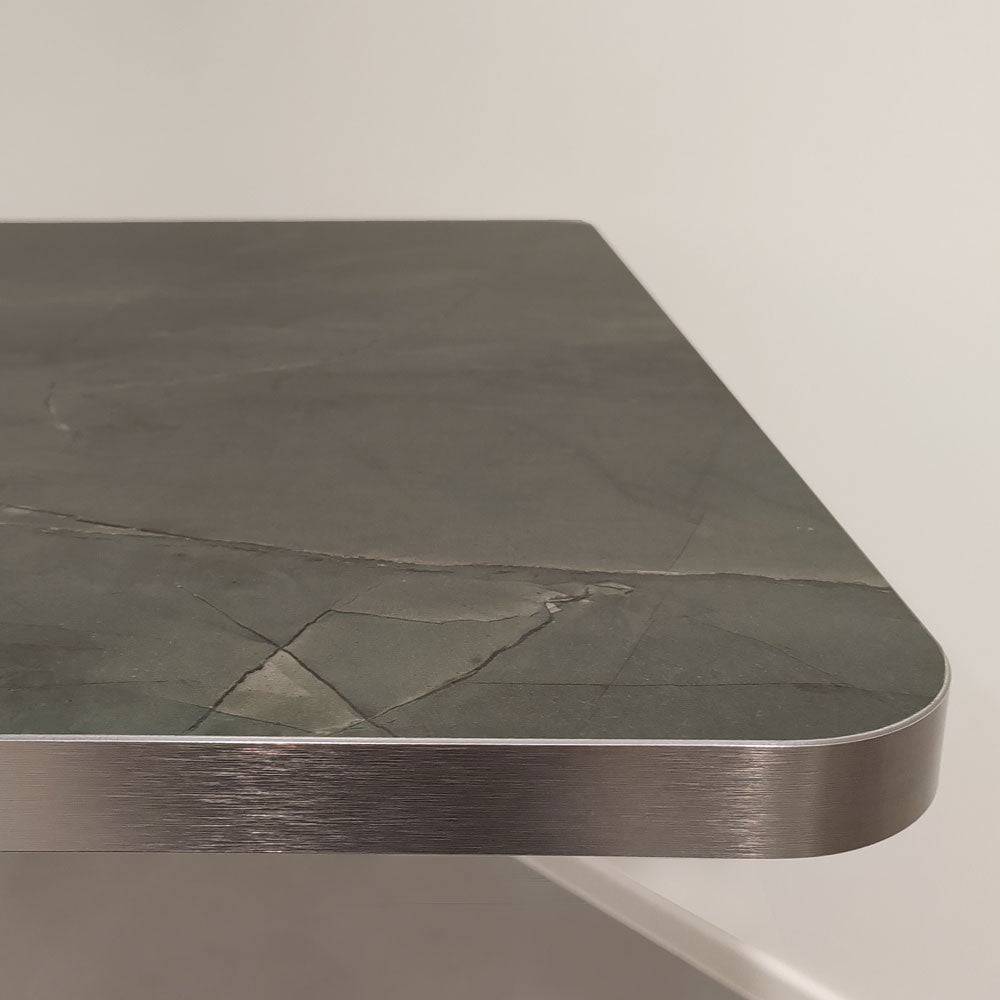 plateau de table sur mesure décor marbre jade