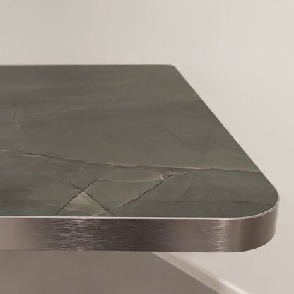 plateau de table sur mesure décor marbre jade