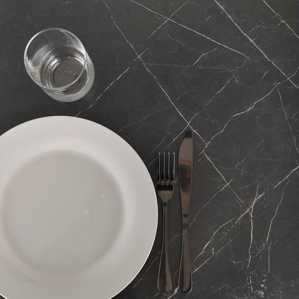 plateau de table sur mesure restaurant marbre noir restootab