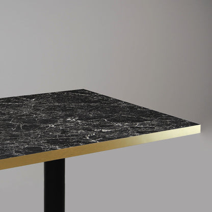 plateau de table sur mesure restaurant marbre noir brillant restootab