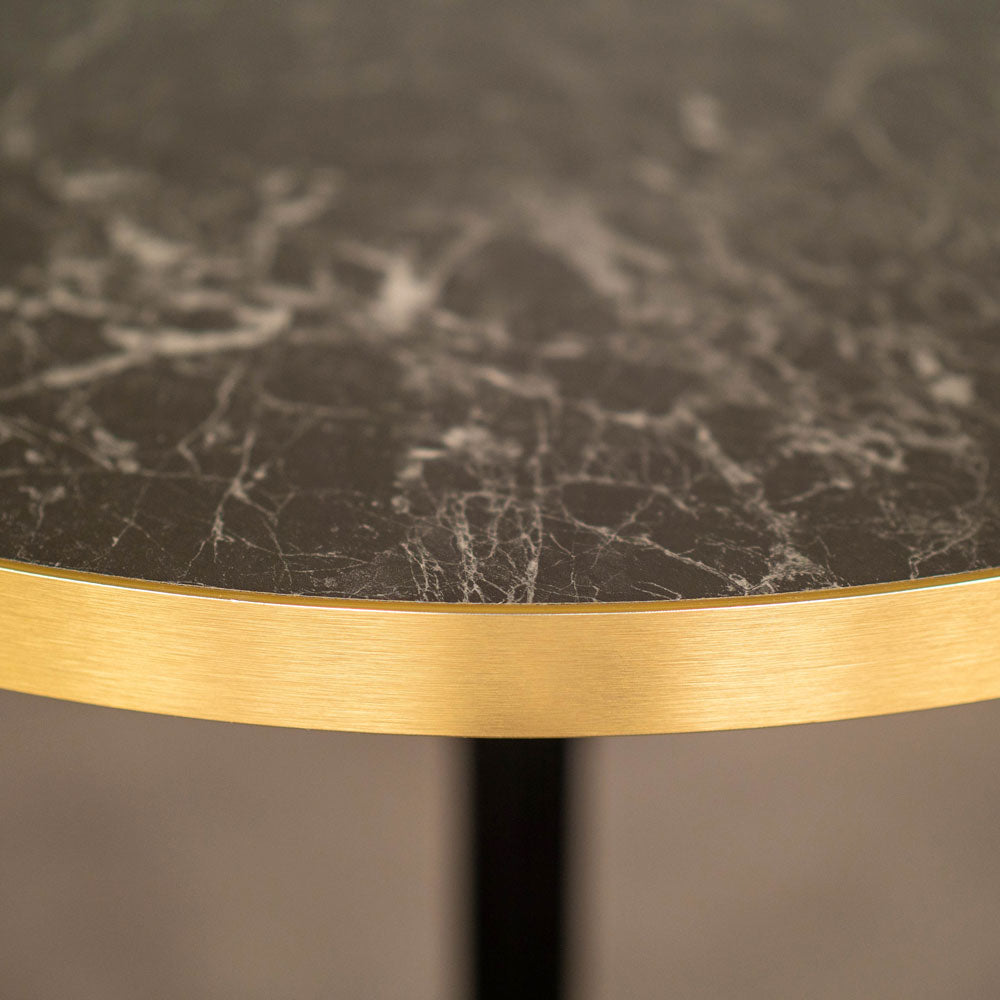 plateau de table sur mesure restaurant marbre noir brillant restootab