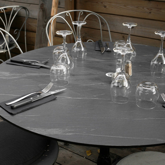 plateau de table sur mesure restaurant marbre calypso restootab