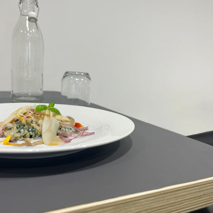 plateau de table sur mesure restaurant gris anthracite  restootab