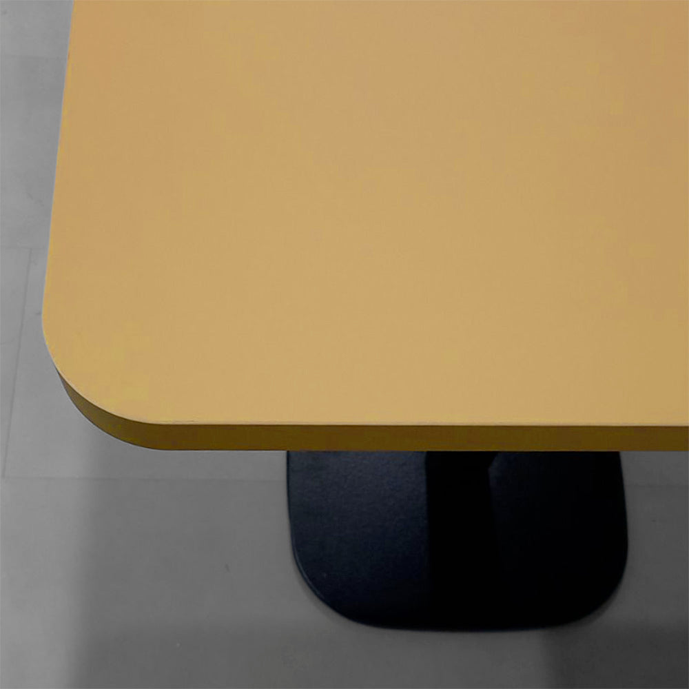 plateau de table sur mesure décor orange ocre