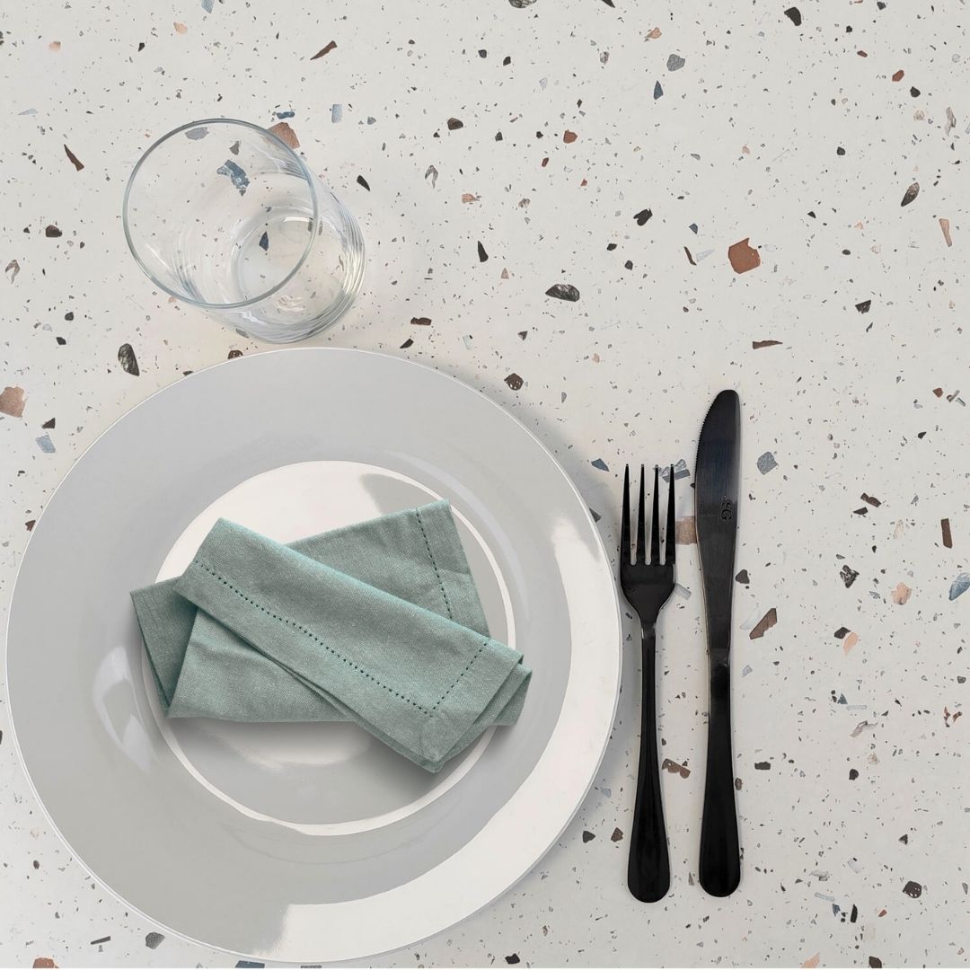 plateau de table sur mesure restaurant terrazzo cassata restootab