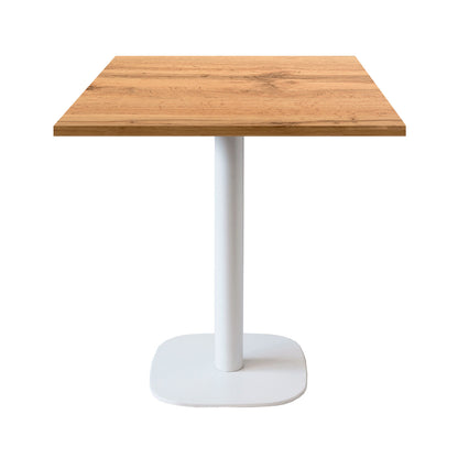 Table de restaurant round blanc carrée 70x70cm chene armor