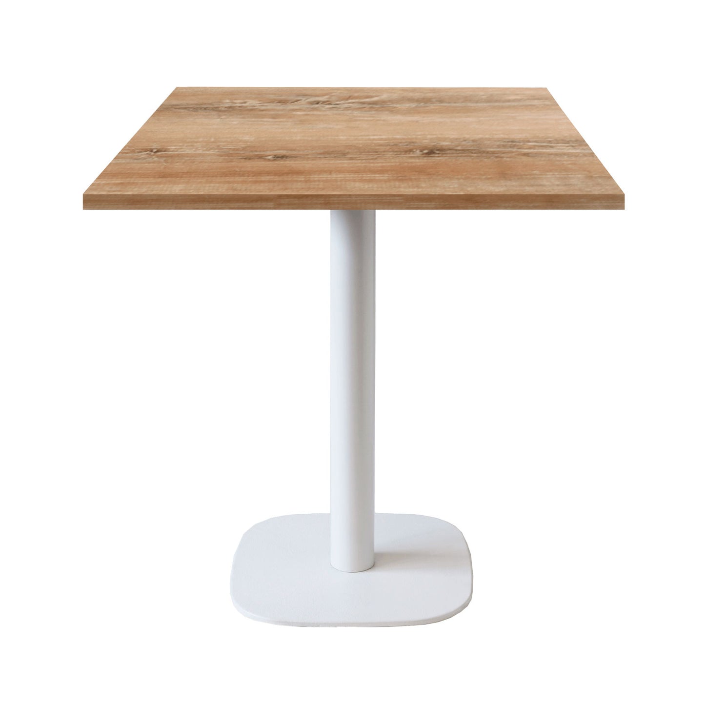 Table de restaurant round blanc carrée 70x70cm chene slovene