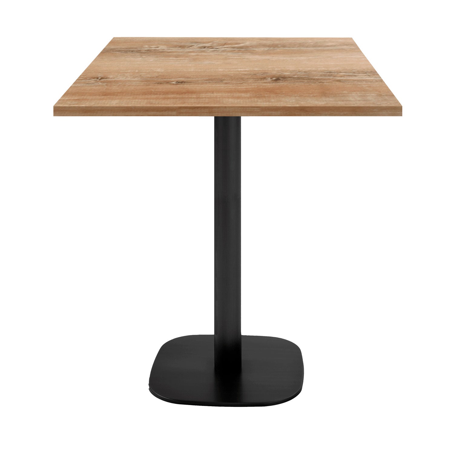 Mange-debout hauteur snack round carré 70x70cm chene slovene