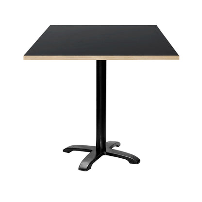 Table de restaurant bazila carrée 70x70cm noir bois