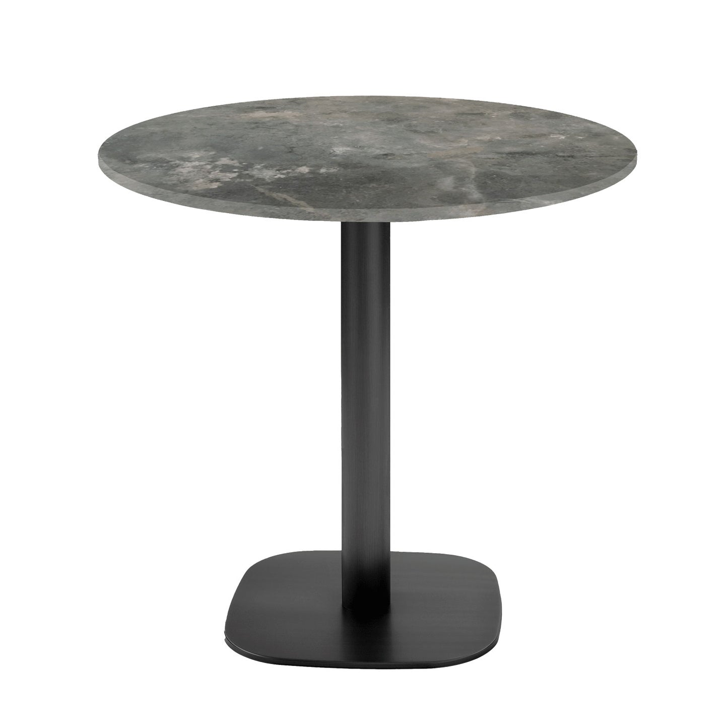 Table de restaurant round ronde 70cm pierre metallisee