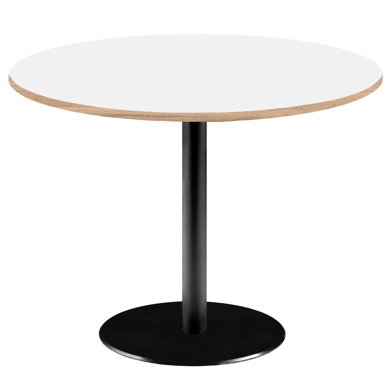 Table de restaurant rome ronde 120cm blanc uni bois