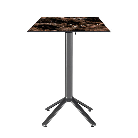 table mange debout terrasse pliable nemo noir 60x60cm berbre capuccino RestooTab