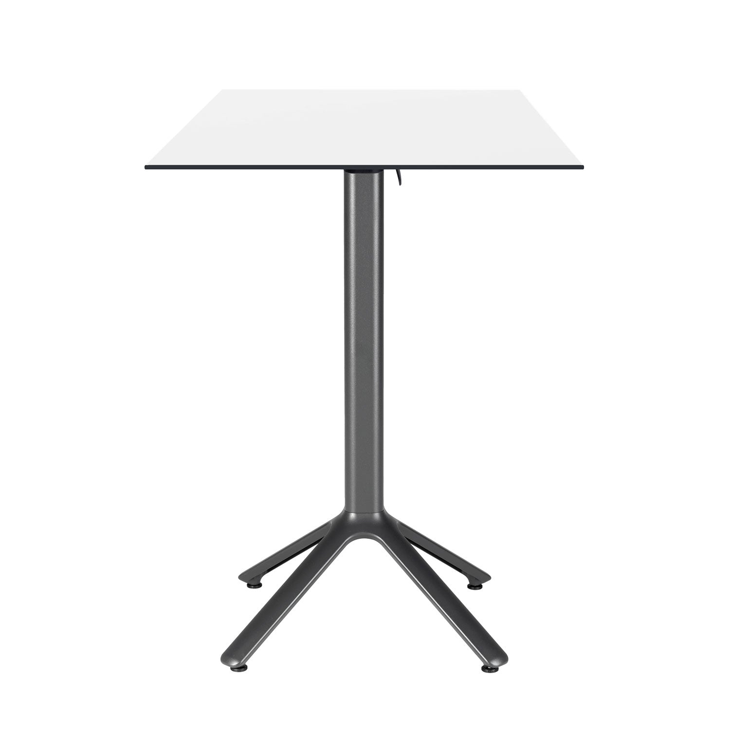 table mange debout terrasse pliable nemo noir 60x60cm blanc RestooTab