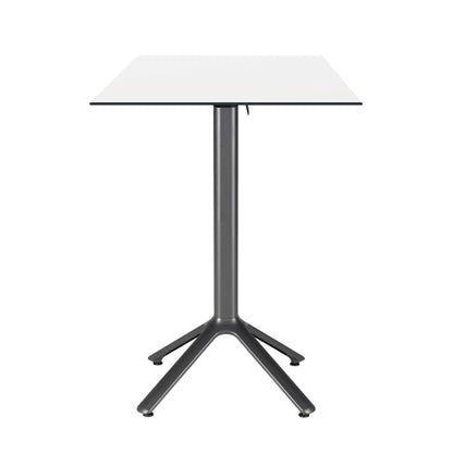 table mange debout terrasse pliable nemo noir 60x60cm blanc RestooTab