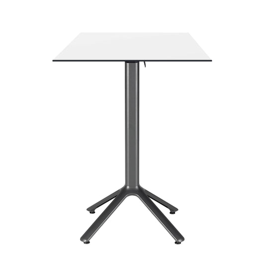 table mange debout terrasse pliable nemo noir 60x60cm blanc RestooTab
