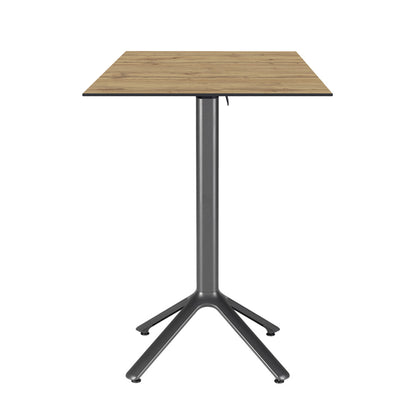 table mange debout terrasse pliable nemo noir 60x60cm chene armor RestooTab