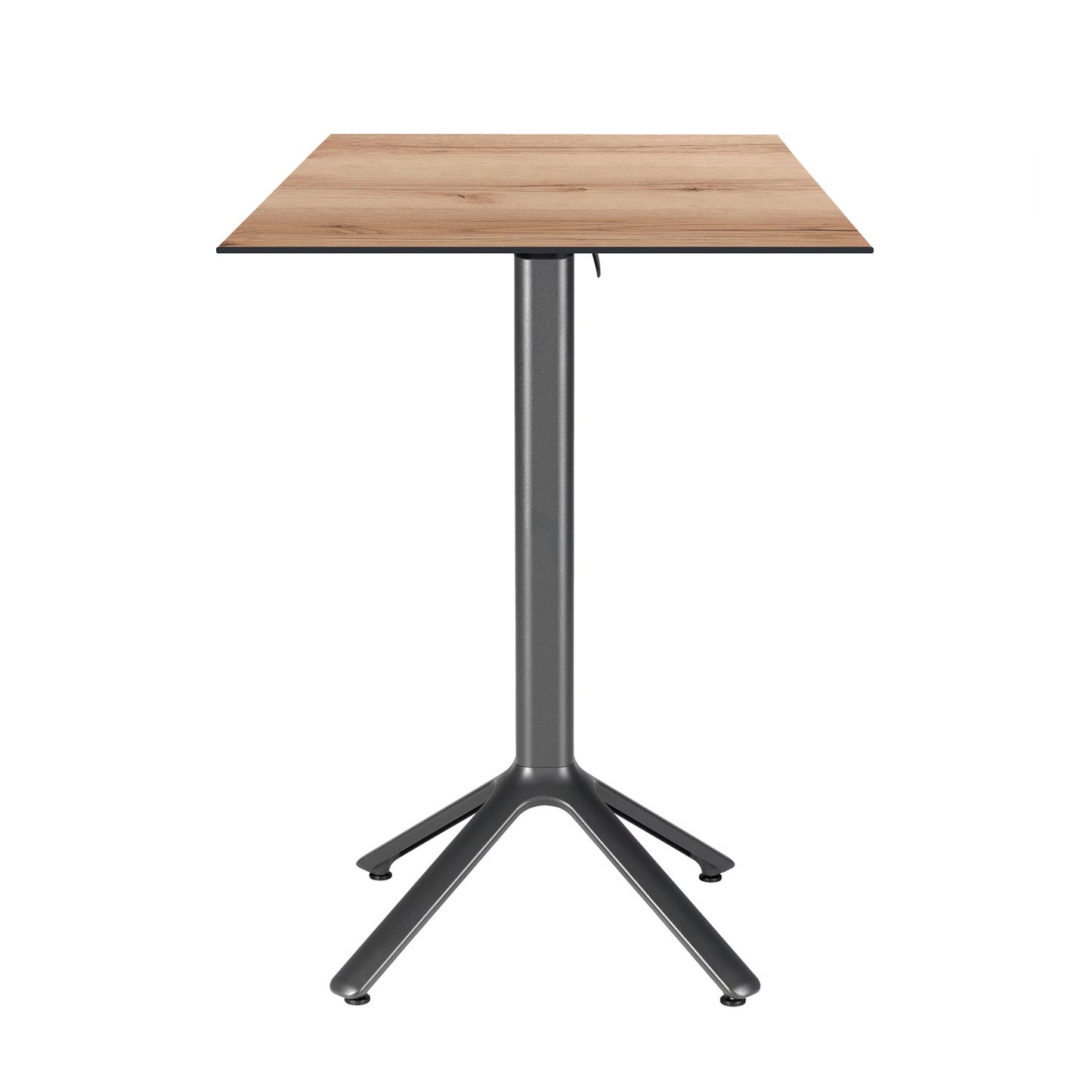table mange debout terrasse pliable nemo noir 60x60cm chene delano RestooTab