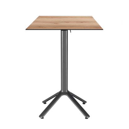 table mange debout terrasse pliable nemo noir 60x60cm chene delano RestooTab