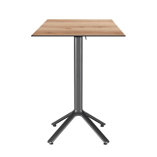 table mange debout terrasse pliable nemo noir 60x60cm chene delano RestooTab